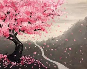 Japanese cherry blosson — Painting