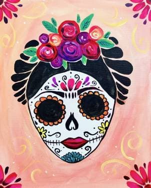 Frida: Calavera Sugar Skull - Paint Nite event in San Jose, CA