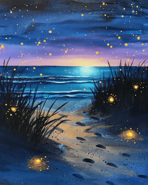 Fireflies & Sea Breeze - Paint Nite event in San Jose, CA