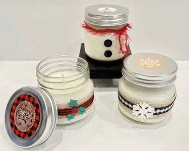 Holiday Candle Trio — Painting