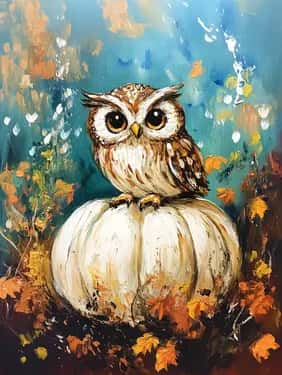 Whoo’s on The Fall Pumpkin?