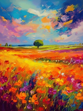 Summer Storm in the Fileds - Paint Nite event in Pointe-Claire, QC