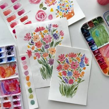 Watercolor Spring Florals - Paint and sip event at Lone Star Texas Grill Milton in Milton, ON - PaintNite.com