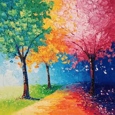 Vibrant Forest - Paint Nite event in Sunnyvale, CA