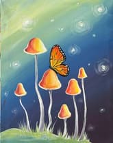 Monarch Mushroom Magic (Whimsical Night Garden) thumbnail