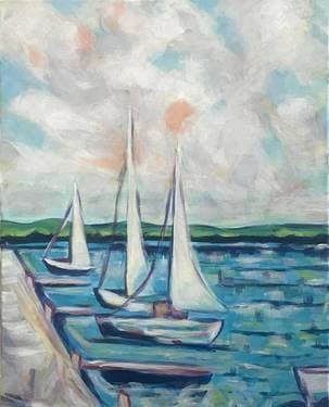 Sailing into Impressionism - Paint Nite event in Winnipeg, MB