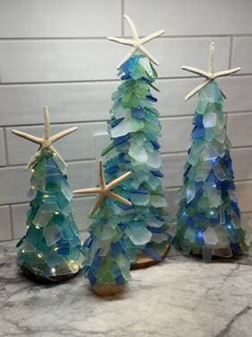 On Demand:Seaglass Christmas Tree - 9" Tree with Tammy Tavarone-Bishop