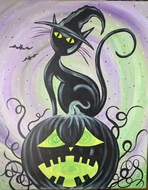 "Psychedelic Magic Cat" — Painting