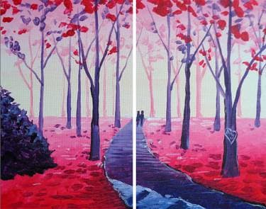 A Valentine Stroll Partner Painting - Paint Nite event in Toronto, ON