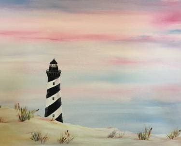 Lighthouse at Dawn - Paint Nite event in Chesterfield, MO