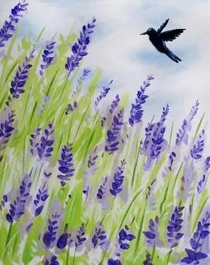 06/11/26 - Humming Around the Lavenders — Painting