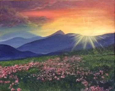 Sunshine Mountain at Broadway Bar and Grill Portobello — Painting