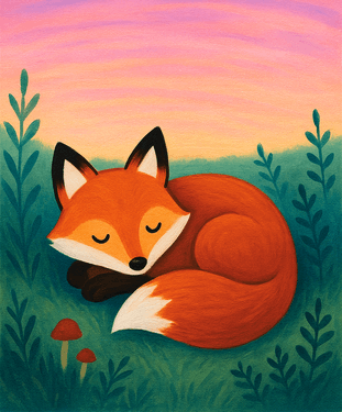 Woodland Fox at Dusk - Paint Nite event in Brampton, ON
