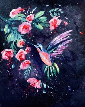Hummingbird Splash - Paint Nite event in Sandy , UT
