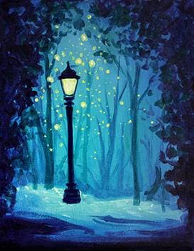 Magical Lamp Post - Paint Nite event in Edmonton, AB