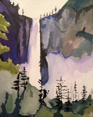 Yosemite Falls - Paint Nite event in Sunnyvale, CA