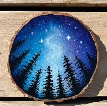 Mystical Pines Wood Slice
