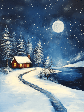 Silent Night, Starry Sight Winter Cabin Escape - Paint Nite event in Maple Ridge, BC
