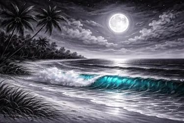 Moonlight Beach, Blue Wave at Ace & Vine in Napa — Painting