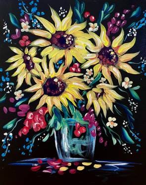 Paint Nite: Grateful Sunflower — Painting