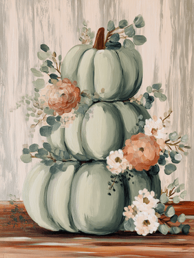 Sage Green Heirloom Pumpkin Stack - Paint Nite event in MISSISSAUGA, ON