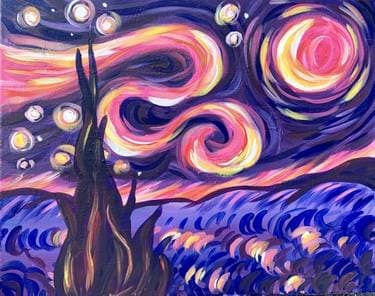 A Warm Starry Nite - Paint Nite event in Toronto, ON