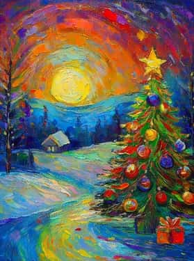 Winter Wonderland at Sunset