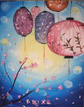 Lanterns of Good Wishes - Paint Nite event in Ottawa, ON