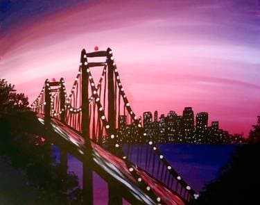 Bay Bridge Lights - Paint Nite event in San Jose , CA