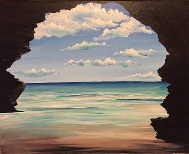 Paint Nite: Paradise Cave — Painting