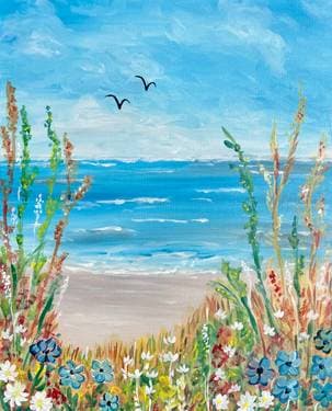 Serenity at the beach - Paint Nite event in Fremont, CA