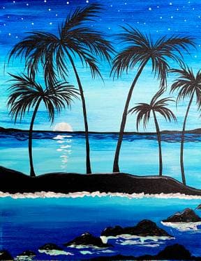 Palm Tree Island Breeze - Paint Nite event in Brampton, ON