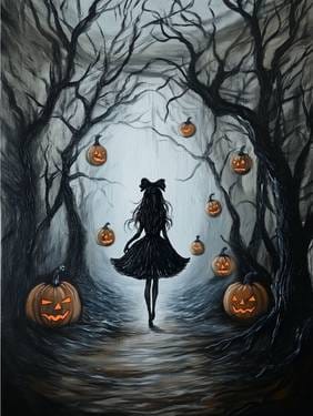 Paint Nite: Spooky Forest Halloween Walk — Painting