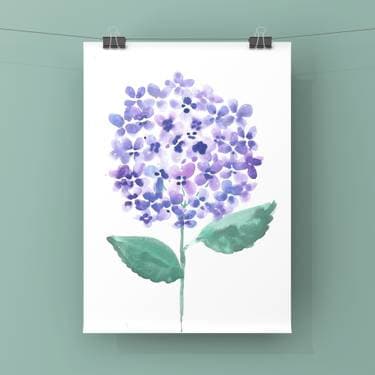 Watercolor Hydrangea - Paint Nite event in Saskatoon, SK