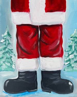 Santa’s Christmas Boots - Paint Nite event in Oakville, ON