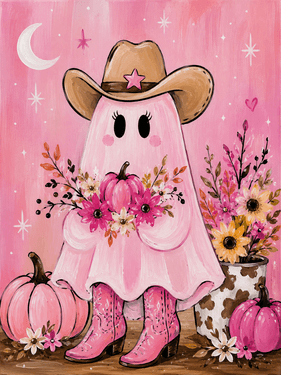 Cowgirl Ghostie Girl - Paint Nite event in Laval, QC
