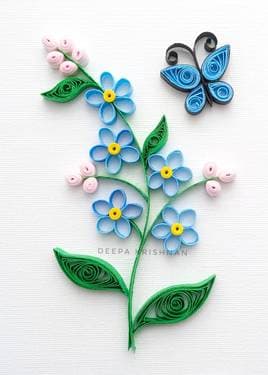 Forget-Me-Nots : Paper Quilling with Deepa Krishnan