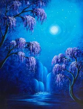 Moonlit Lagoon - Paint Nite event in Murray , UT