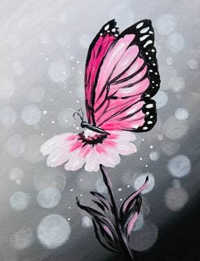 Pink Butterfly Dream - Paint Nite event in Milton, DE