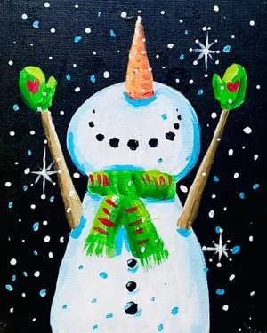 The Magical Snowman — Painting