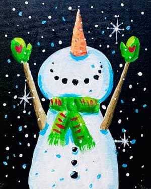 The Magical Snowman - Paint Nite event in Edmonton, AB
