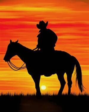 Yellowstone Cowboy Sunset - Rip - Paint Nite event in Mississauga, ON
