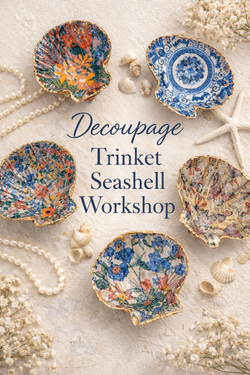 Decoupage Trinket Lion Paw Seashell Workshop - Paint Nite event in Bayport, NY