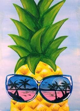 Pineapple Reflection - Paint Nite event in Ottawa, ON