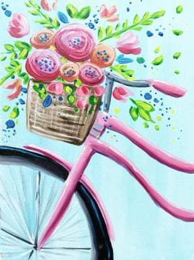 Pretty In Pink Bicycle - Paint Nite event in Northridge, CA