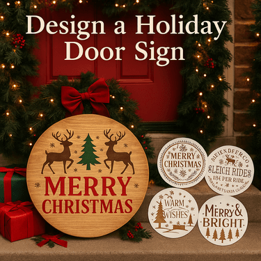 Design a Holiday Door Sign 12" - Paint Nite event in BABYLON, NY