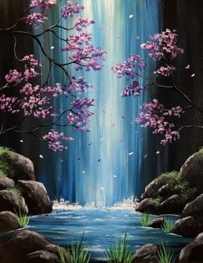 Lavender Falls - Paint Nite event in Boston, MA