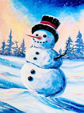 A Holly Jolly Snowman - Paint Nite event in Edmonton, AB