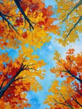 Through the Fall Tree Tops