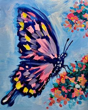 A Brush with a Butterfly - Paint and sip event at Hilton Irvine/Orange County Airport in Irvine, CA - PaintNite.com